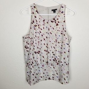 Ann Taylor Sleeveless Printed Career Blouse